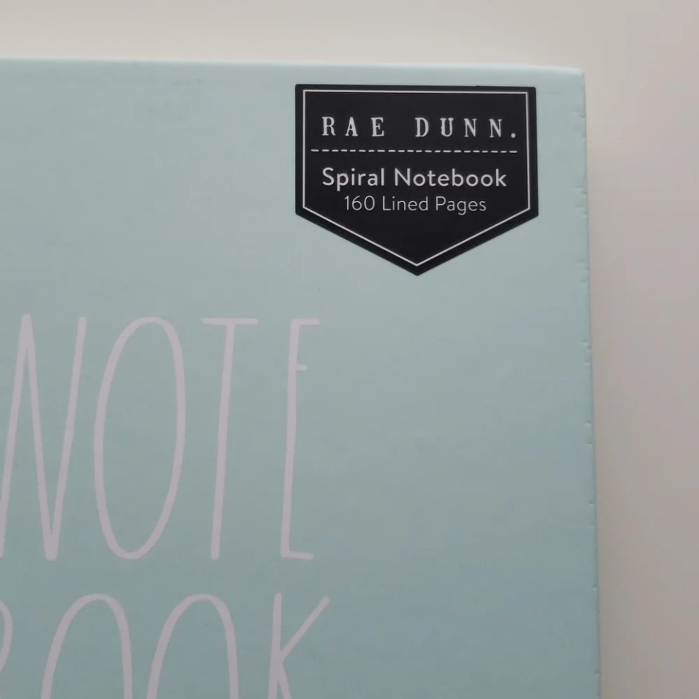 Rae Dunn Blue Spiral Note Book
